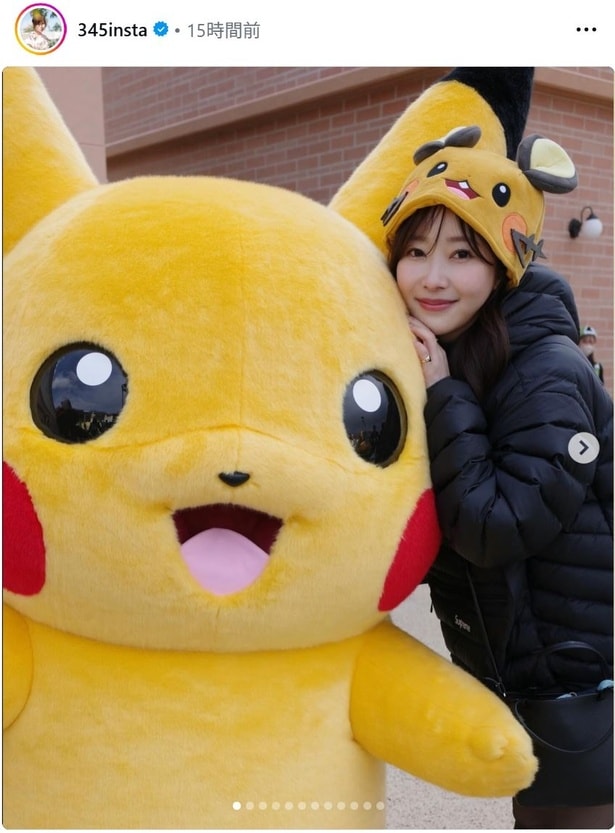 【写真】ぬいぐるみキャップ姿の指原莉乃、ポケパークで遊ぶ姿が話題