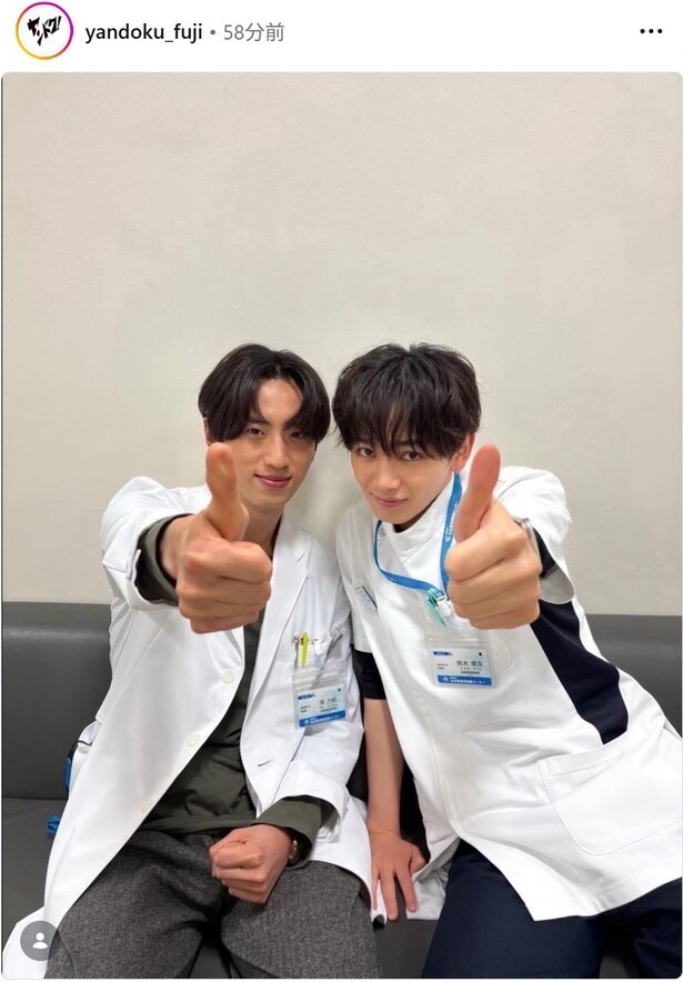 【写真】宮世琉弥＆INI・許豊凡、イケメンふたりの“眼福”ツーショット