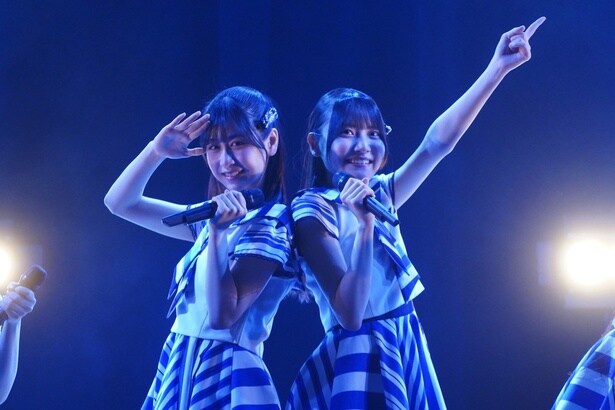 島田沙香、屋木優菜(STU48研究生公演「さあ 未来を探しに行こうか？」より)