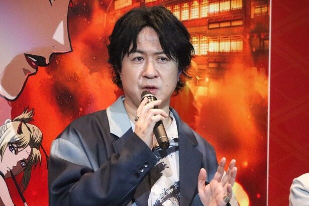 「新劇場版 銀魂 -吉原大炎上-」初日舞台挨拶に登壇した杉田智和