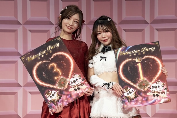 1位の星野アリス(写真左)と3位のあかり. akari