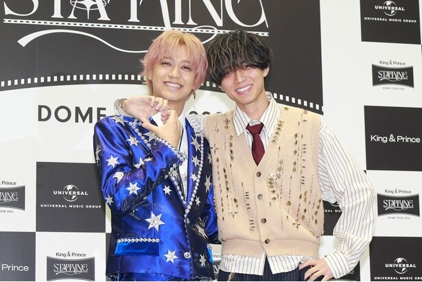 「King ＆ Prince STARRING DOME TOUR 2026」東京ドーム公演前の囲み取材に登壇した高橋海人、永瀬廉