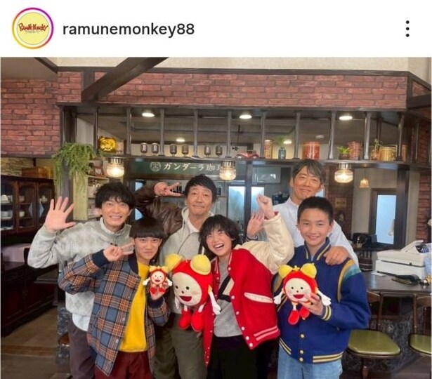 【写真】反町隆史&大森南朋&津田健次郎、自身の子供時代を演じる3人とのオフショット