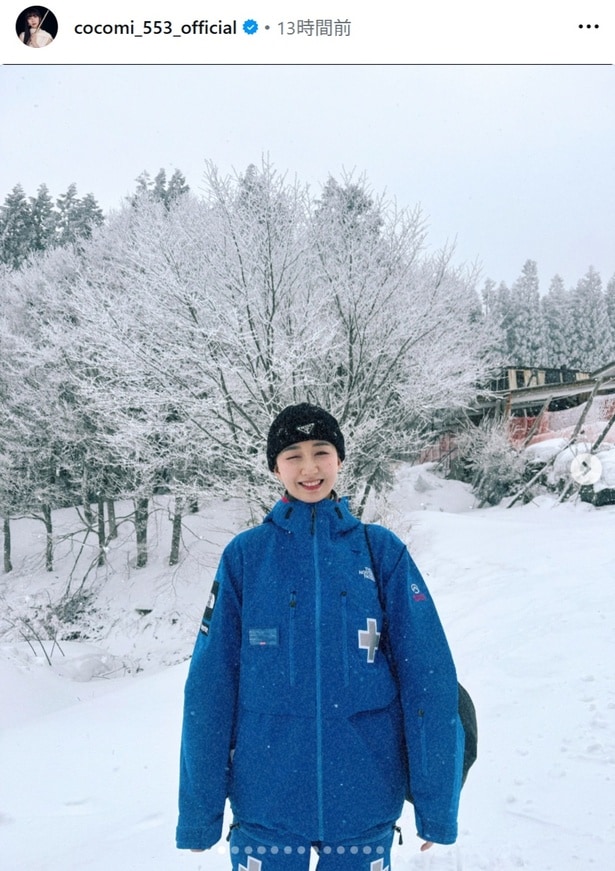 【写真】雪景色を背景にウインクのCocomiがかわいすぎる…