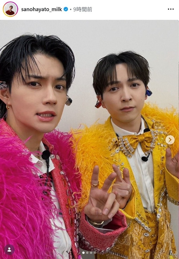 【写真】佐野勇斗、Mステ出演時の吉田仁人とのツーショット