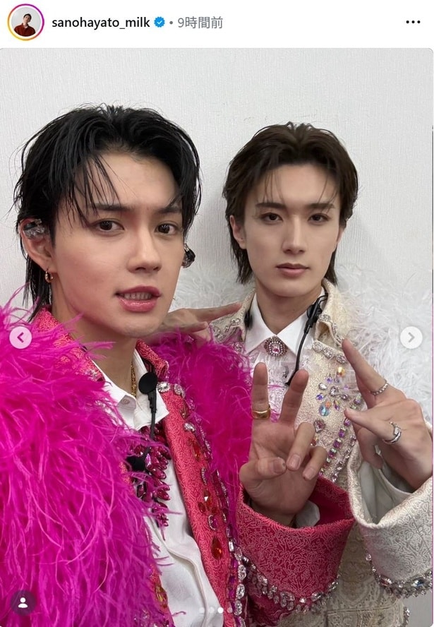 【写真】佐野勇斗、Mステ出演時の山中柔太朗とのツーショット