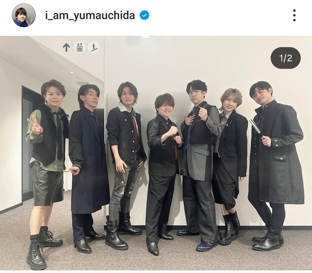 【写真】内田雄馬、伊東健人、安部 瞬、石毛翔弥、八代 拓、佐藤拓也、村瀬 歩の仲良し集合ショット