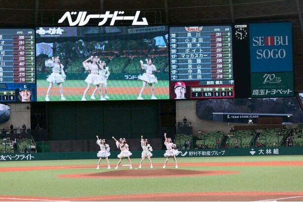 わーすたがベルーナドームでのオープン戦にゲスト出演