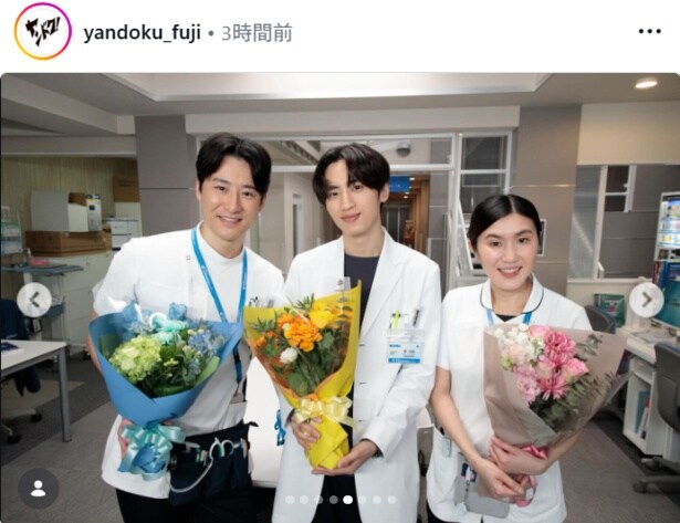 馬場徹＆薄幸(納言)＆許豊凡(INI)、クランクアップ写真を公開