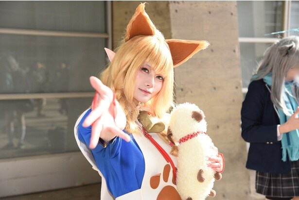 「モンスターハンタークロス」ネコ嬢(カティ)に扮した白冥にあさん