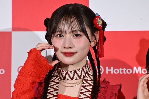 「ほっともっと新CM発表会」に出席したCANDY TUNE・立花琴未