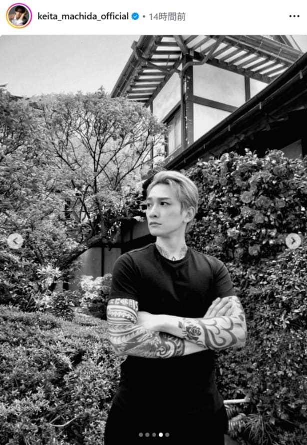 【写真】町田啓太、腕にタトゥーがぎっしり…「九条の大罪」のオフショット