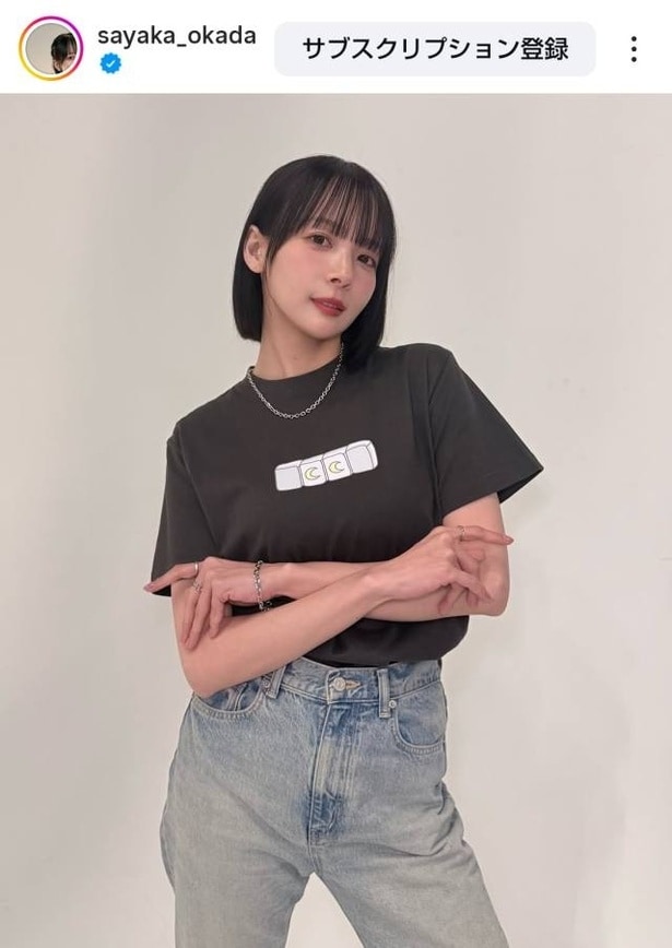 【写真】岡田紗佳、自身がデザインした“麻雀Tシャツ”でカジュアルコーデ