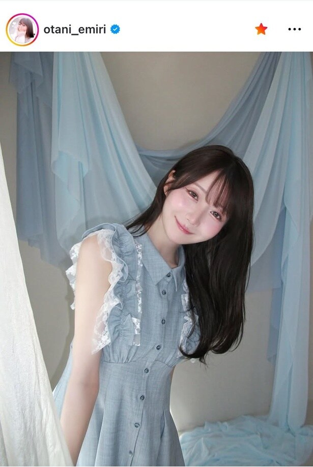 【写真】春風をまとったよう…=LOVE・大谷映美里、“水色レースフリルワンピ”
