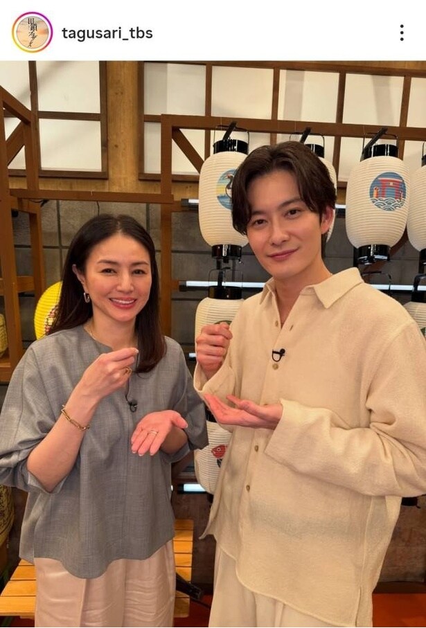 【写真】岡田将生&井川遥、「サンド屋台」出演時のオフショット