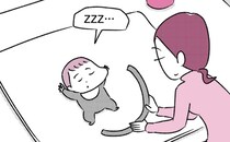 赤ん坊の“お昼寝アート”にトライする妻…仕事中の夫に送信された1枚の写真に「センスが最高すぎる」の声【漫画】