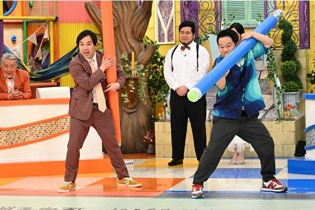 チームリーダーのせいやと津田篤宏が直接対決