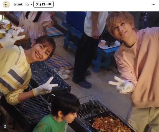 【写真】まるで姉弟みたい…バーベキューを楽しむ町田啓太＆藤本美貴