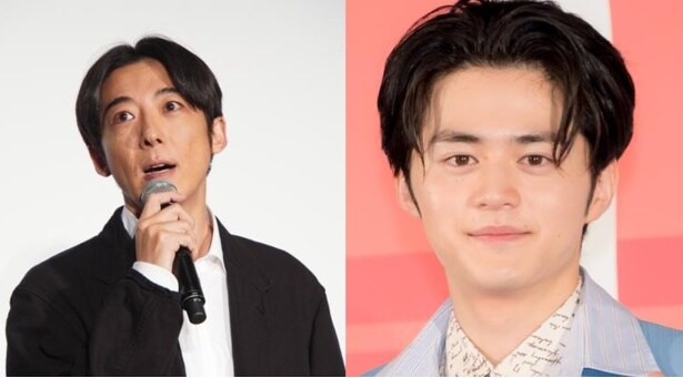 鈴鹿央士、背広を広げて高橋一生を“死守”「ナイスガード」お茶目なオフショットに「守られたい！！」＜リボーン 〜最後のヒーロー〜＞