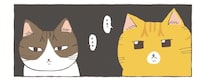 パソコンを使っていると現れる愛猫たち…キーボードに対する2匹の真逆な行動が「ほのぼのした」「表情がツボる」と話題【漫画】