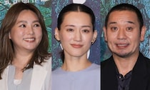 綾瀬はるか＆大悟＆野呂佳代が笑顔でピース…映画「箱の中の羊」完成披露試写会での3ショットに「みんなかわいい」の声