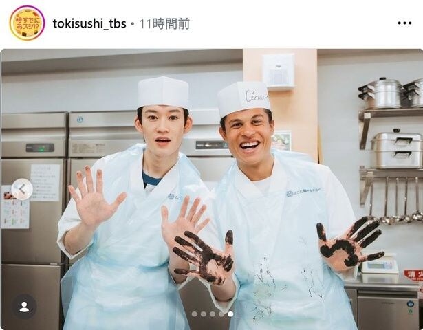 【写真】山時聡真&Jua、鮨アカデミー生徒コンビのツーショット