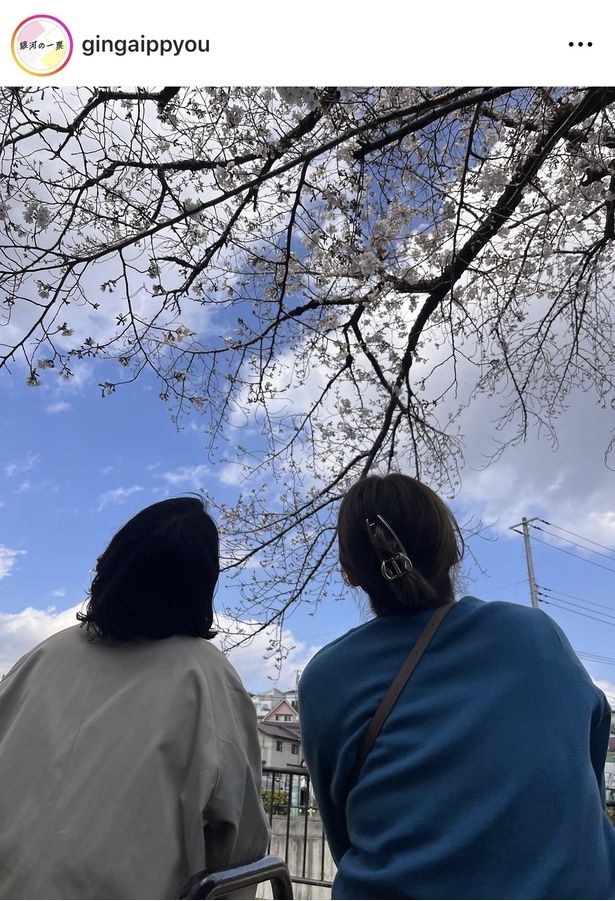 【写真】黒木華＆野呂佳代が、並んで桜を見上げる“ほっこり2ショット”に「後ろ姿がかわいい」の声