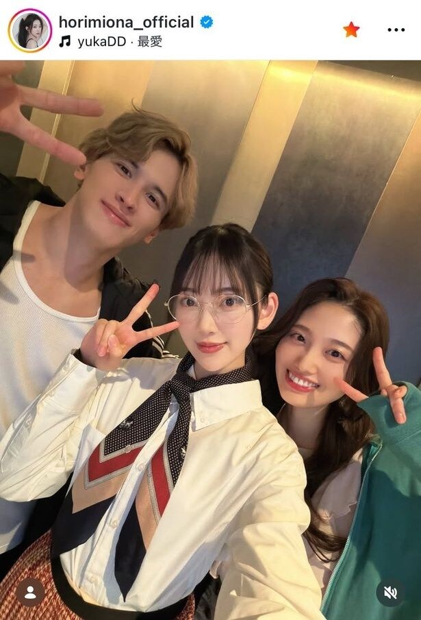 【写真】堀未央奈、才川コージ&藤江萌と3ショット