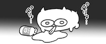 キュートな見た目の謎の生物・うんたねこ…大好きなミルクの瓶を落としてしまう様子に「可愛いから許せる」【漫画】