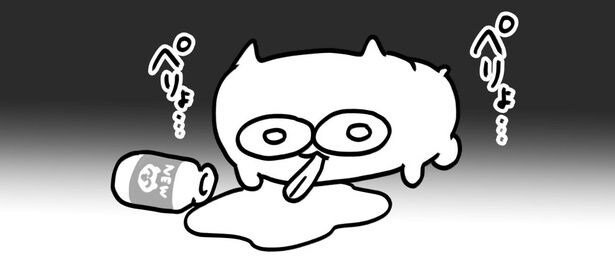 キュートな見た目の謎の生物・うんたねこ…大好きなミルクの瓶を落としてしまう様子に「可愛いから許せる」【漫画】