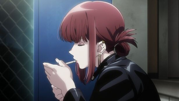 アニメ「スーパーの裏でヤニ吸うふたり」ABEMA限定先行配信版ED映像より