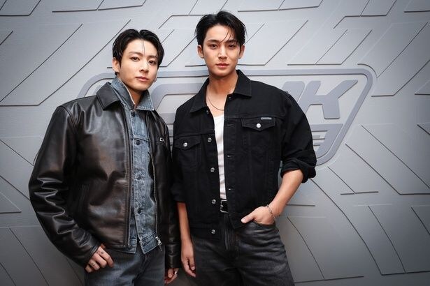 BTS・ジョングクとSEVENTEEN・ミンギュが原宿に降臨　「カルバン・クライン」とのコラボ記念イベントで2ショットを公開