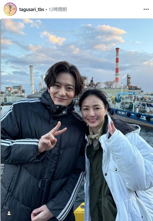 【写真】岡田将生&井川遥、美男美女の寄り添いオフショット