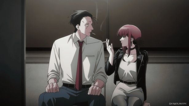 アニメ「スーパーの裏でヤニ吸うふたり」メインPV場面カット