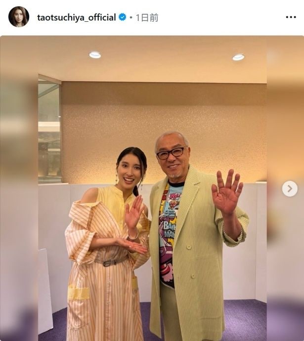 【写真】土屋太鳳、ばいきんまん役・中尾隆聖と並んだ姿