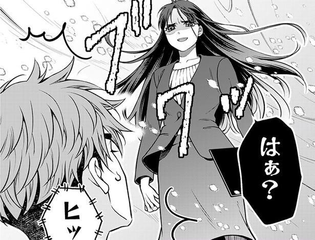 煮えきらない若手教師・龍太郎に詰め寄る“北高の雪女”と呼ばれる同僚・雪乃