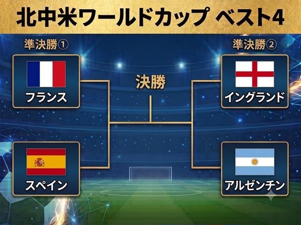 FIFAワールドカップ準決勝・決勝の地上波テレビ放送＆生配信スケジュールが決定。世界4強が激突