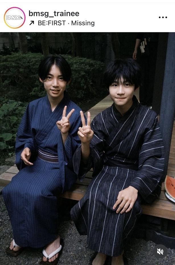 【写真】BMSG TRAINEE・AOI＆HAL、浴衣姿でピースする2ショットがかわいすぎる