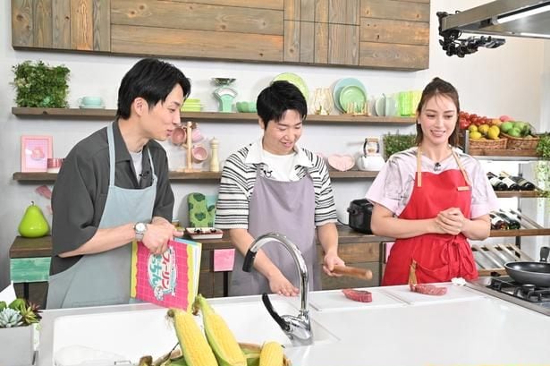 7月20日(月)から24日(金)のテーマ食材、とうもろこし料理に悪戦苦闘する水谷選手