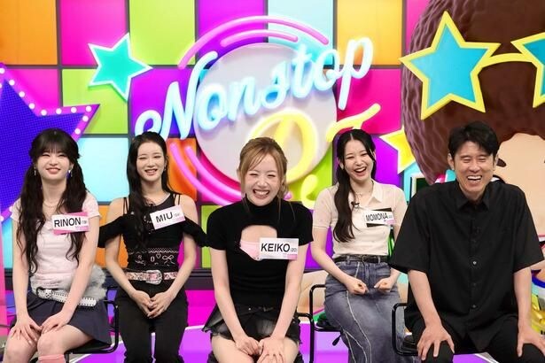 RINON、MIU、KEIKO、MOMONA、原田泰造(写真左から)
