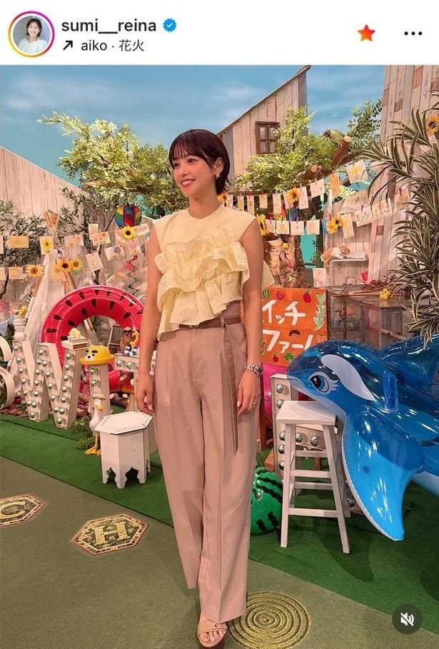 【写真】鷲見玲奈、ショートヘアにイメチェンした“ノースリーブ”姿