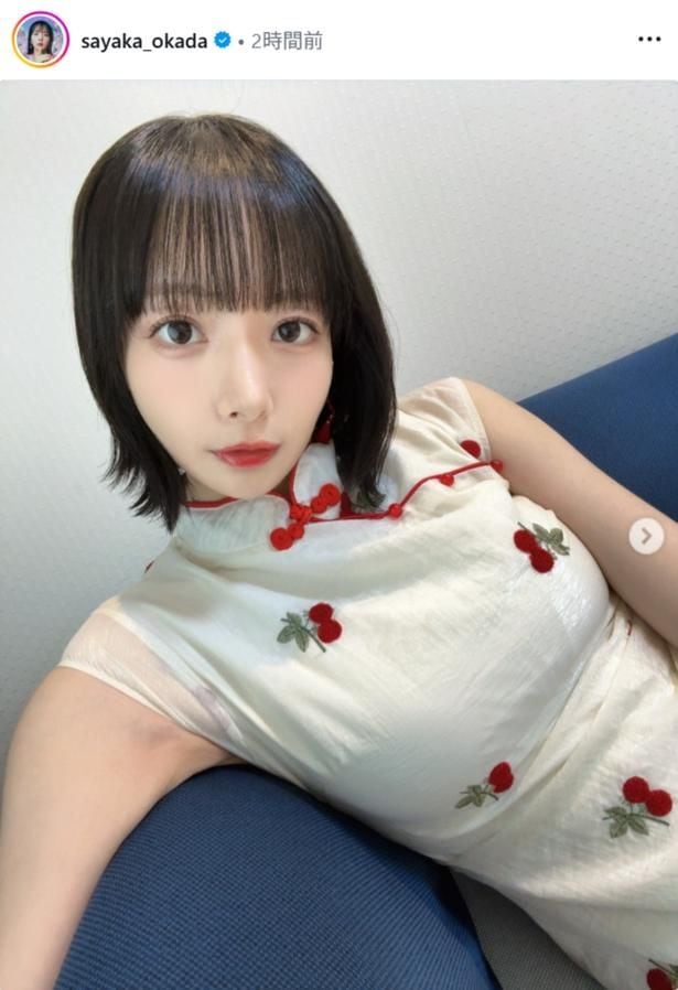 【写真】岡田紗佳、タイトなチャイナワンピ姿