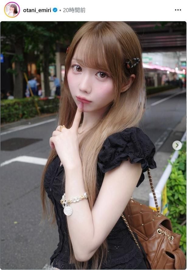 【写真】珍しいブラックコーデの＝LOVE・大谷映美里に「かわいい」
