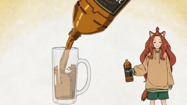 【第4位】アルねこがウイスキーの水割りアレンジを紹介するシーン(第3話)