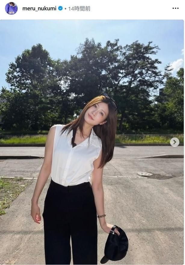 【写真】生見愛瑠、夏でもクールなモノトーンコーデを公開