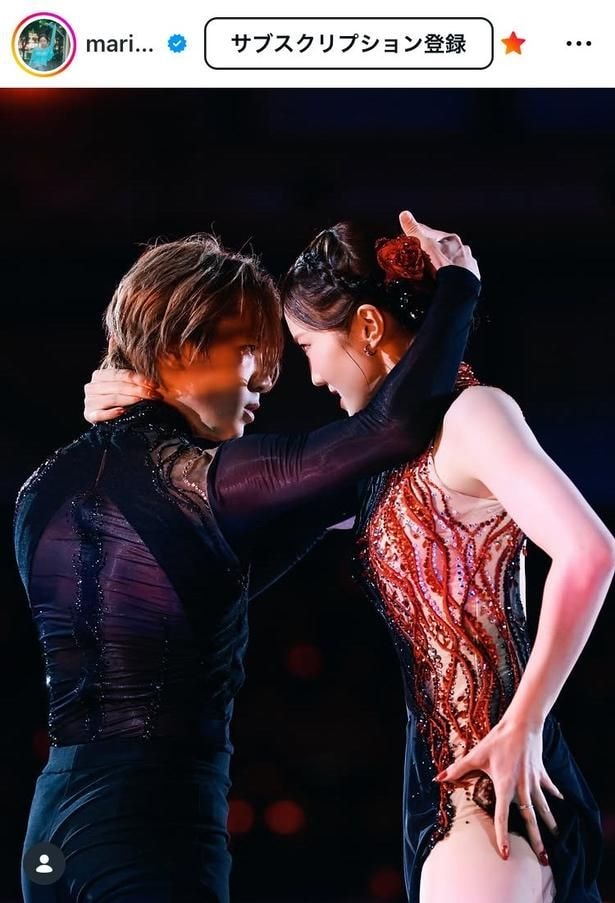 【写真】“しょまりん”本田真凜&宇野昌磨、情熱溢れる顔と顔を寄せたショット