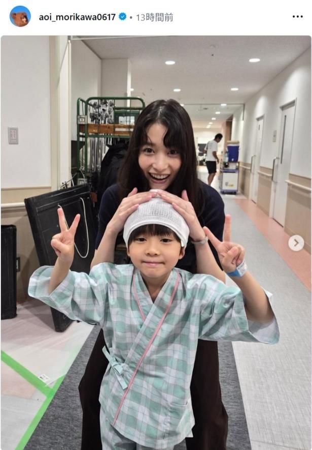 【写真】森川葵、ドラマ「マイ・フィクション」で親子を演じた日影琉叶との2ショット
