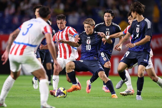 森保ジャパン、強豪パラグアイと２－２痛み分け。小川の豪快ミドル＆上田の土壇場弾でドローに持ち込む