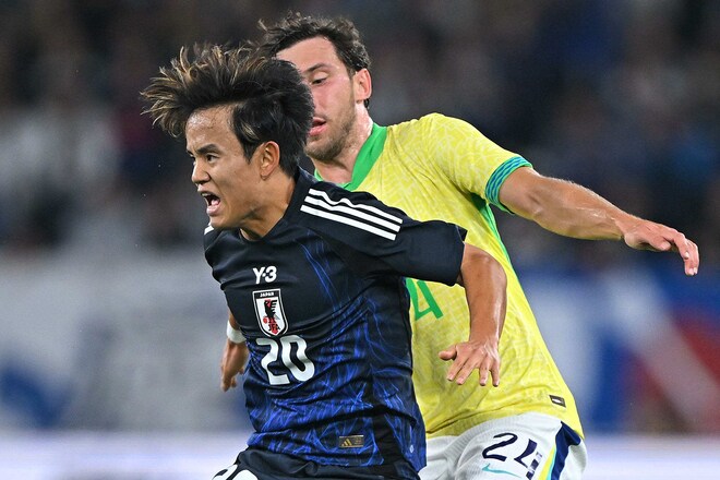キレのあるドリブルもあったが…。”ベストの久保建英”をブラジル戦で見たかった【日本代表】