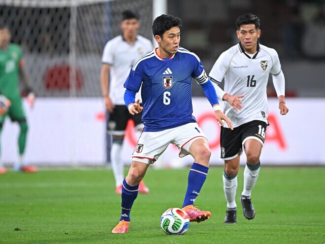 「前からのプレスと球際の部分で主導権を握った」ボリビア戦フル出場のキャプテン遠藤航が年内ラストマッチを総括！ 自身のパフォーマンスについては「ゲーム勘は落ちない」